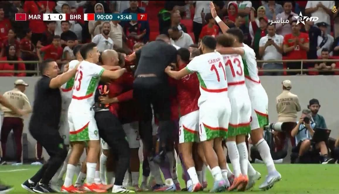 المنتخب المغربي يحقق فوزا صعبا على البحرين