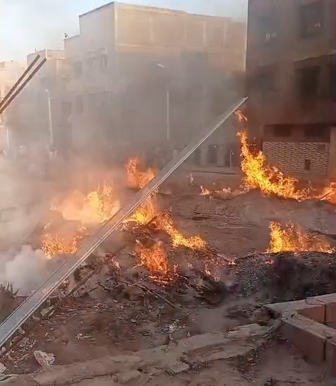 حريق هائل يلتهم مستودعاً عشوائياً بدوار السلطان مراكش