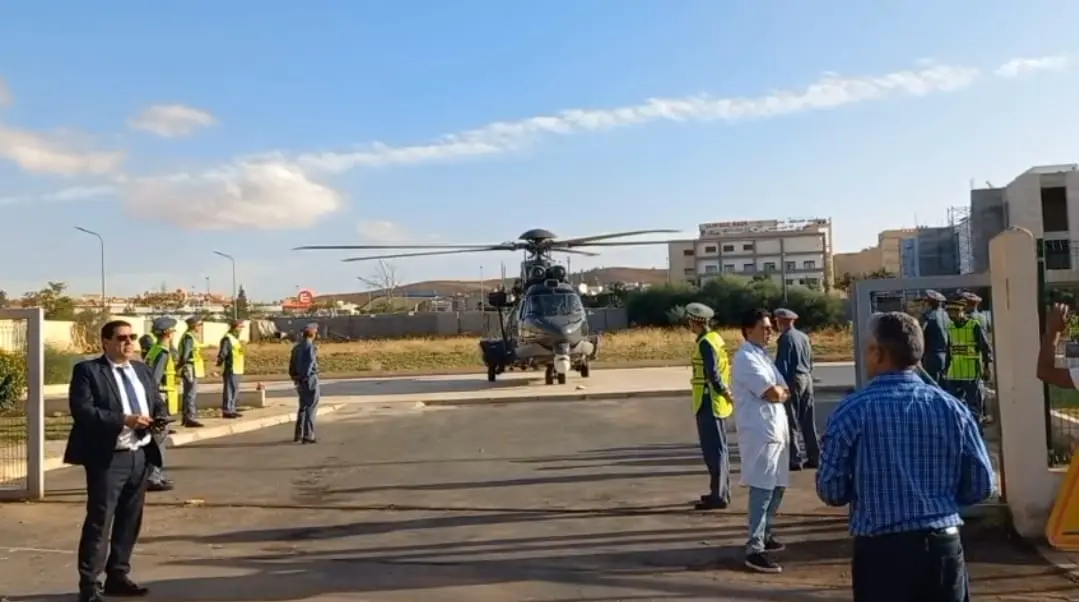 مروحية طبية للدرك تنقل الشاب أمين من وجدة إلى الرباط بعد حادث دهس مأساوي