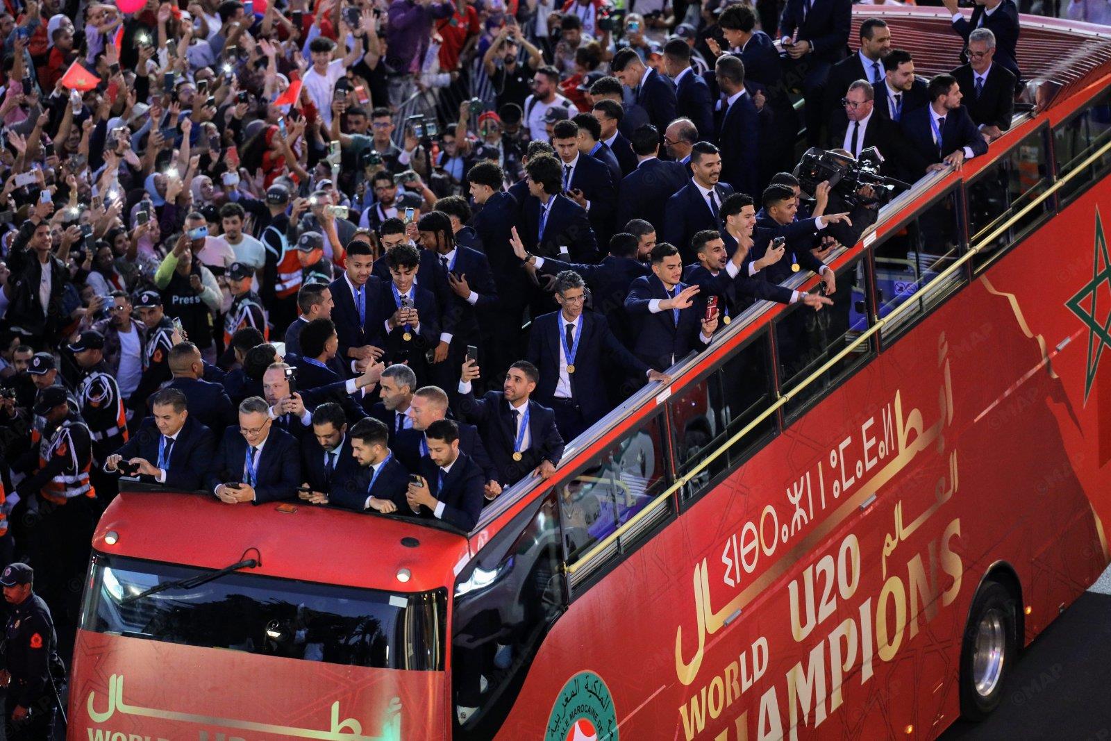 لاعبو المنتخب الوطني لأقل من 20 سنة يعربون عن عميق امتنانهم لجلالة الملك على عنايته السامية بالشباب