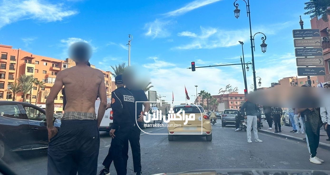 نزاع مروري حول الاسبقية.. عربدة سائق “تريبورتر” يستدعي تدخل امن مراكش