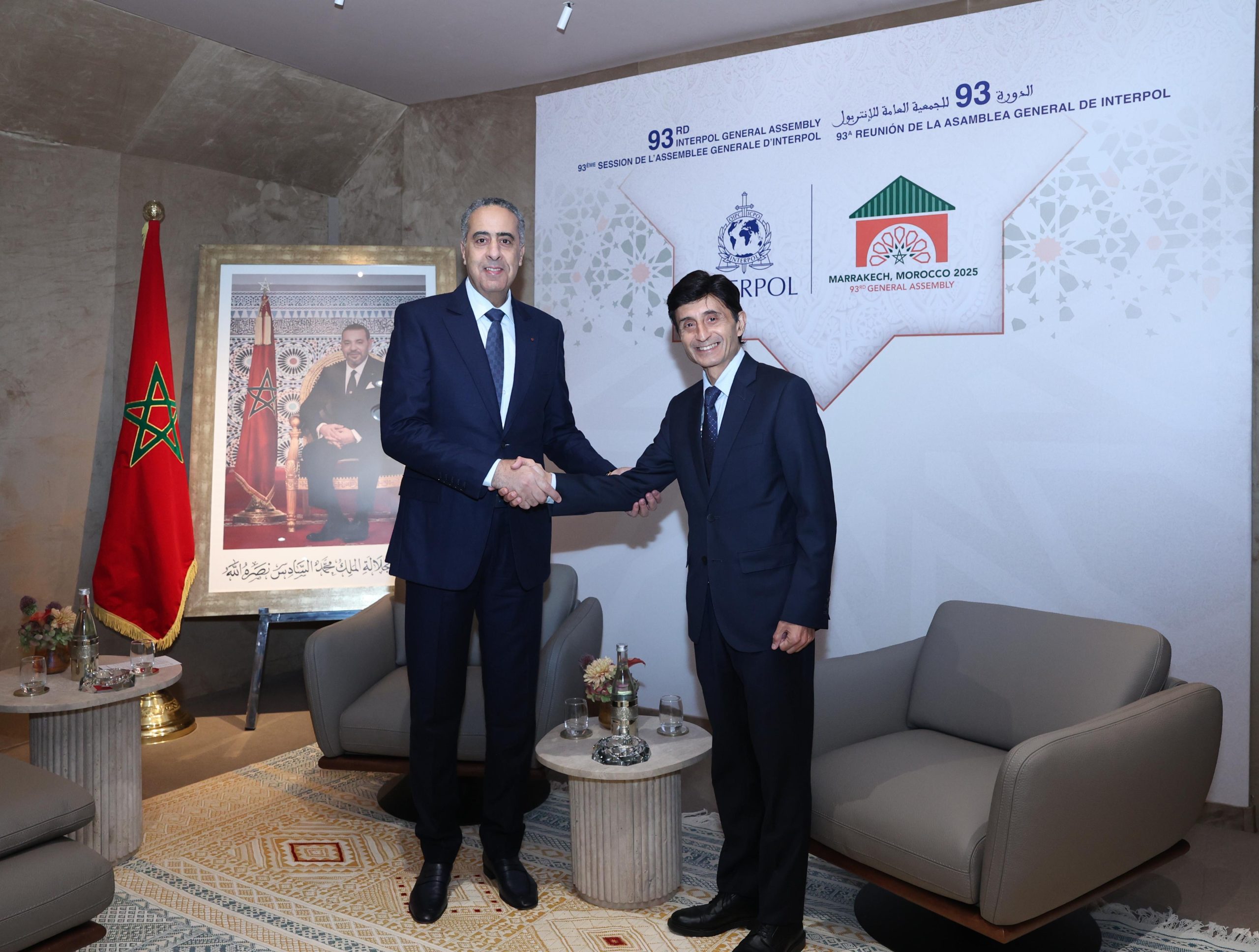 حموشي يستقبل بمراكش رئيس جهاز الشرطة بالأمم المتحدة