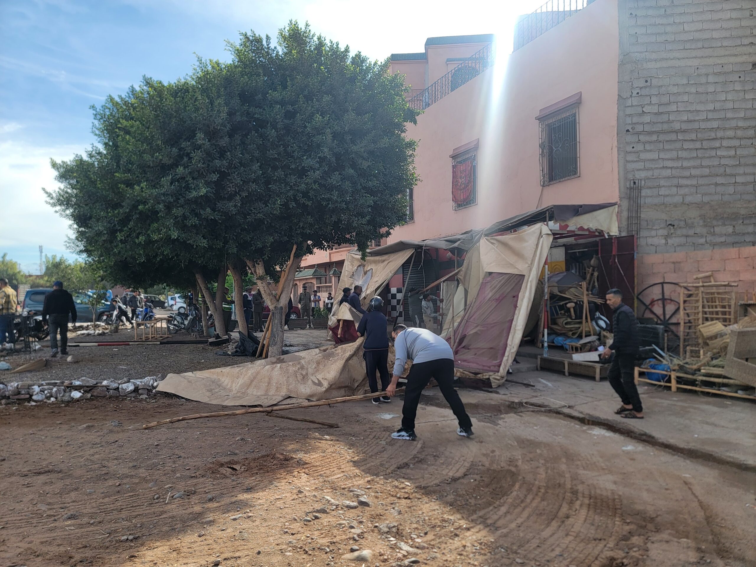 حملة لتحرير الملك العمومي بجماعة تسلطانت ضواحي مراكش