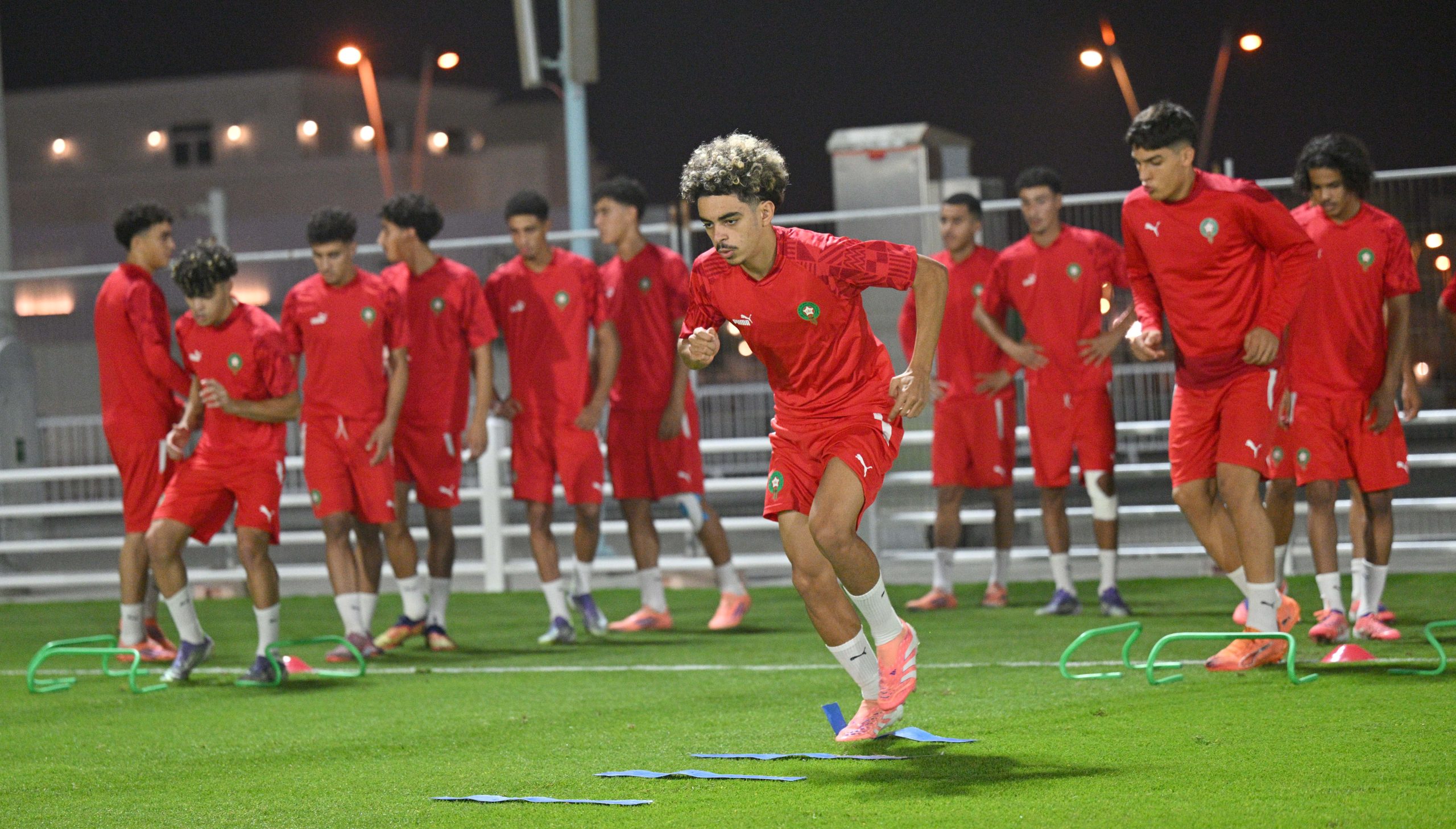 المنتخب الوطني لاقل من 17 عاما يجري آخر حصة تدريبية قبل لقاء مالي