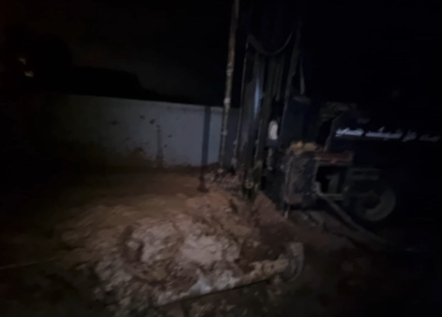 حجز آلة حفر آبار غير مرخصة بتمصلوحت