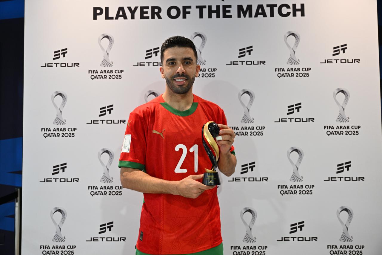 المغربي كريم بركاوي احسن لاعب في لقاء المغرب والسعودية