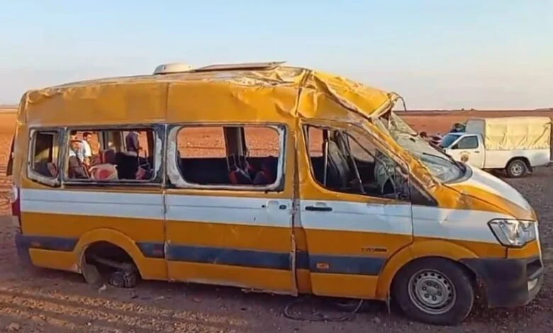 وفاة تلميذة واحدة وإصابة عدد آخر بجروح خطيرة في انقلاب سيارة للنقل المدرسي