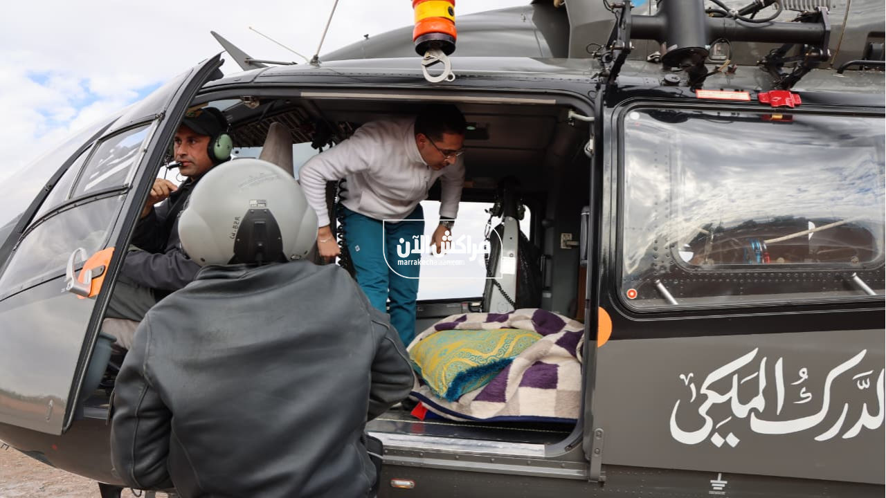 بالفيديو.. تفاصيل نقل مروحية الدرك الملكي لستينية في حالة حرجة من جبال ويركان إلى مستشفى تحناوت