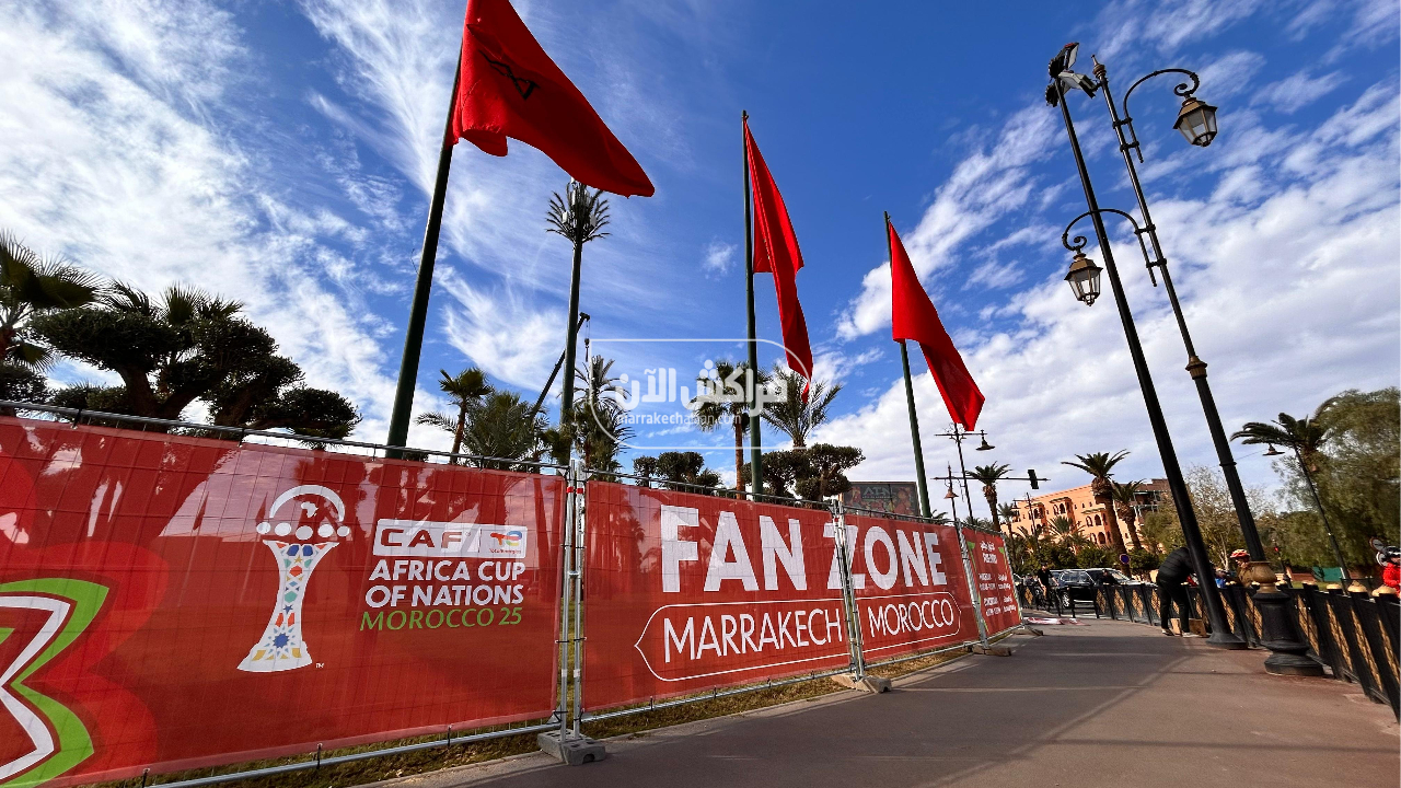 مراكش تتزين لاستقبال “الكان”.. “مراكش الآن” ترصد أجواء التحضيرات بقرية المشجعين وشوارع المدينة الحمراء +فيديو