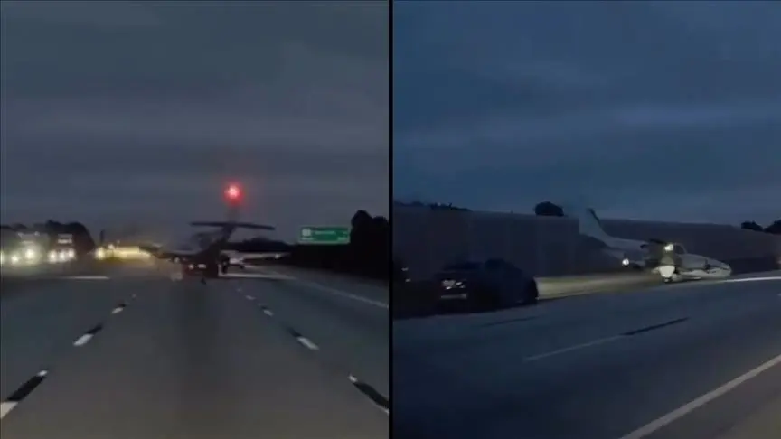 طائرة تنفذ هبوطاً اضطرارياً على طريق سريع بفلوريدا وتصطدم بسيارة