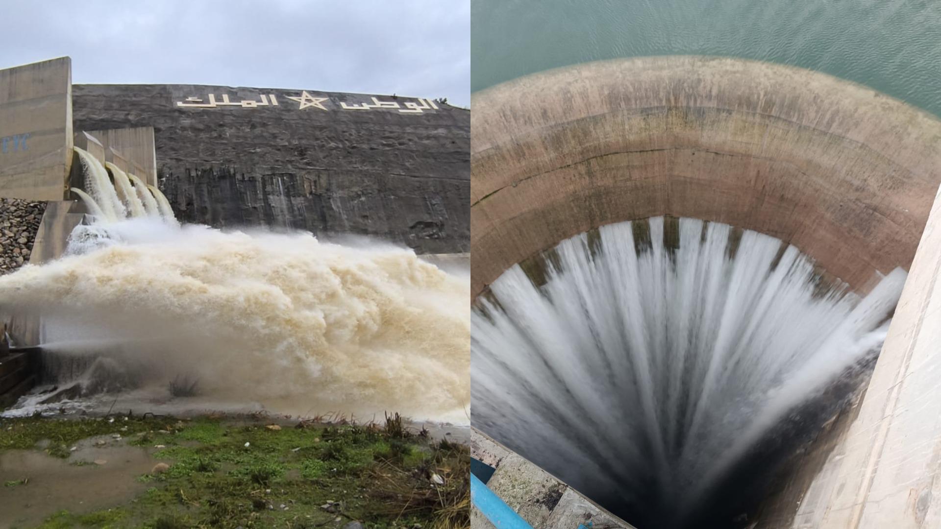 المياه تفيض من عدة سدود بالمغرب بعد امتلائها بنسبة 100%