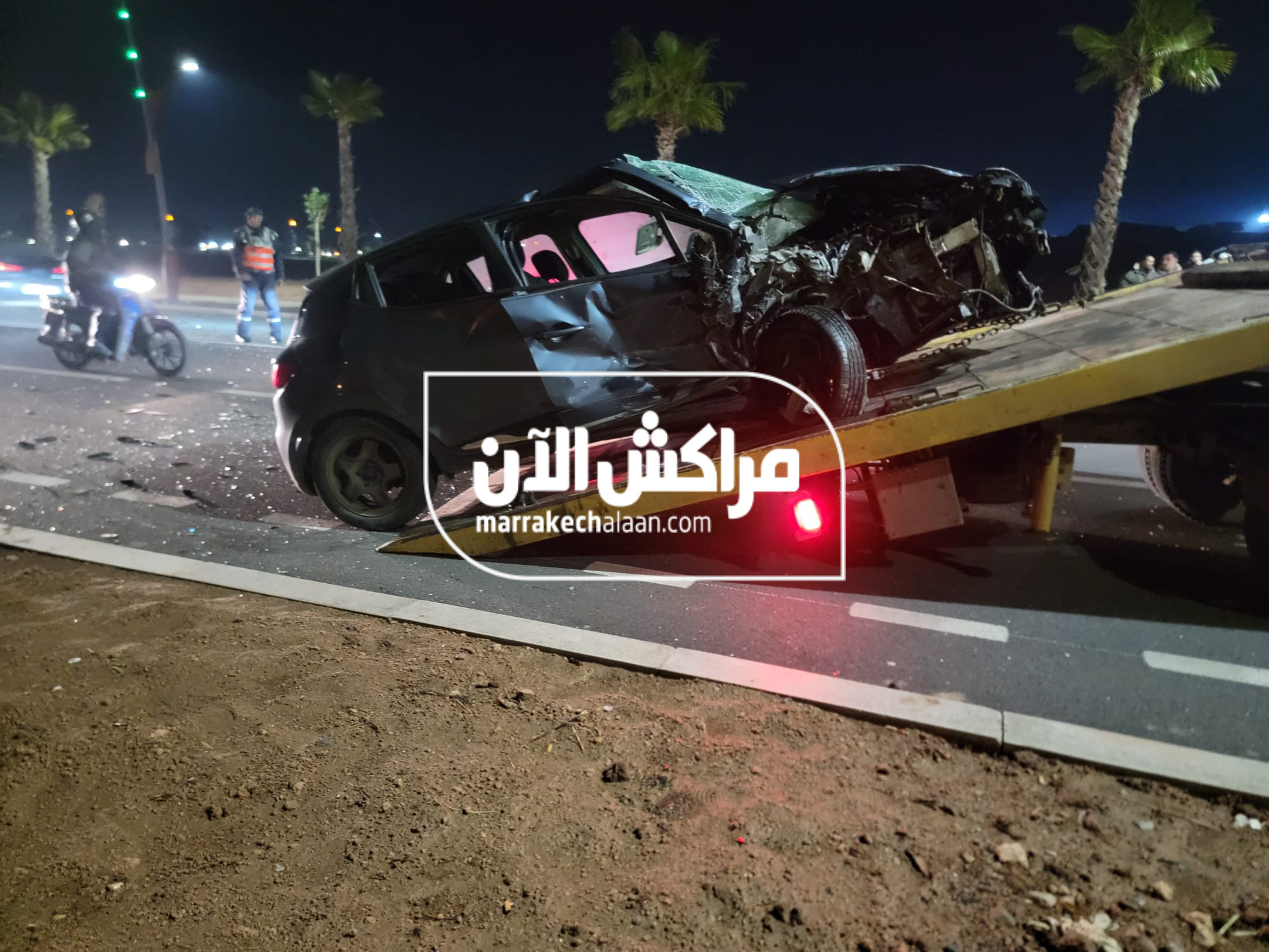 بالصور… حادثة سير قرب مدارة بريستيجيا بمراكش دون تسجيل خسائر في الأرواح