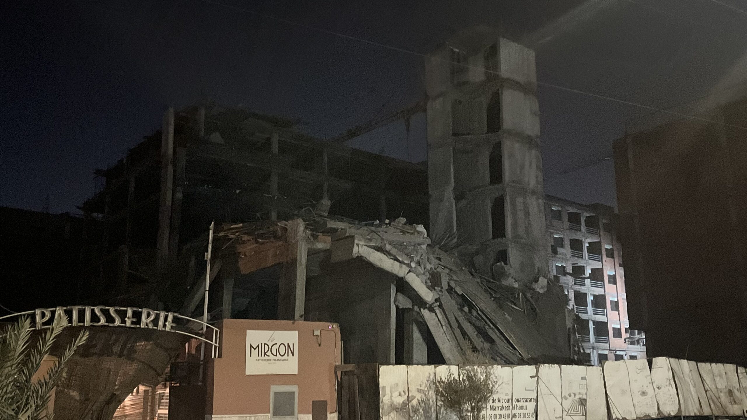 انهيار كلي لعمارة في طور البناء بعين مزوار بمراكش وتأثر مخبزة مجاورة