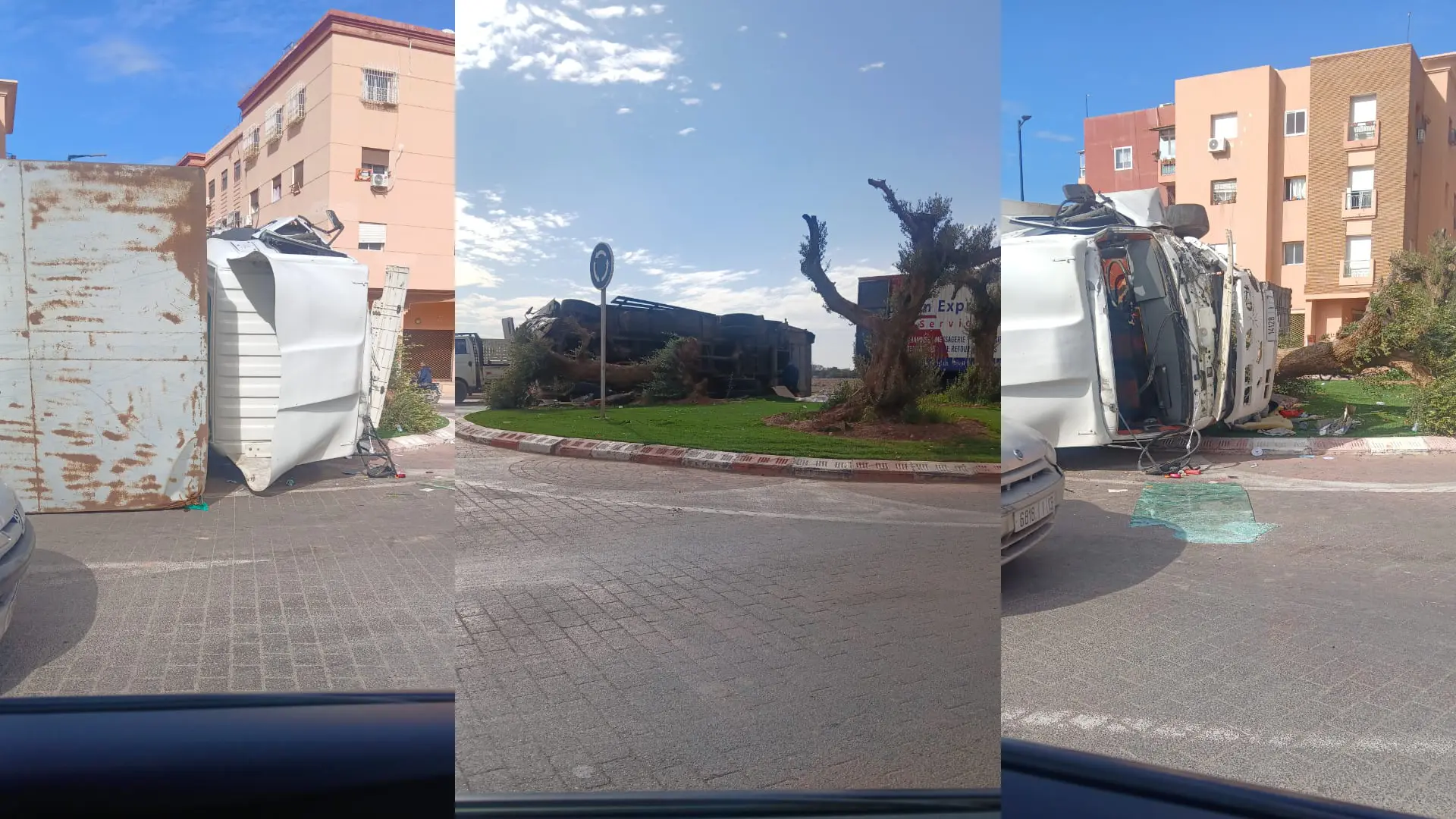 مراكش.. عدم احترام الأسبقية يتسبب في انقلاب شاحنة وإصابة شخصين بجروح بليغة