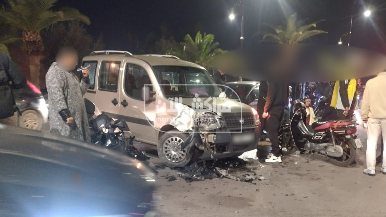 مراكش.. حادثة سير خطيرة تلحق خسائر جسيمة بدراجة نارية من الحجم الكبير