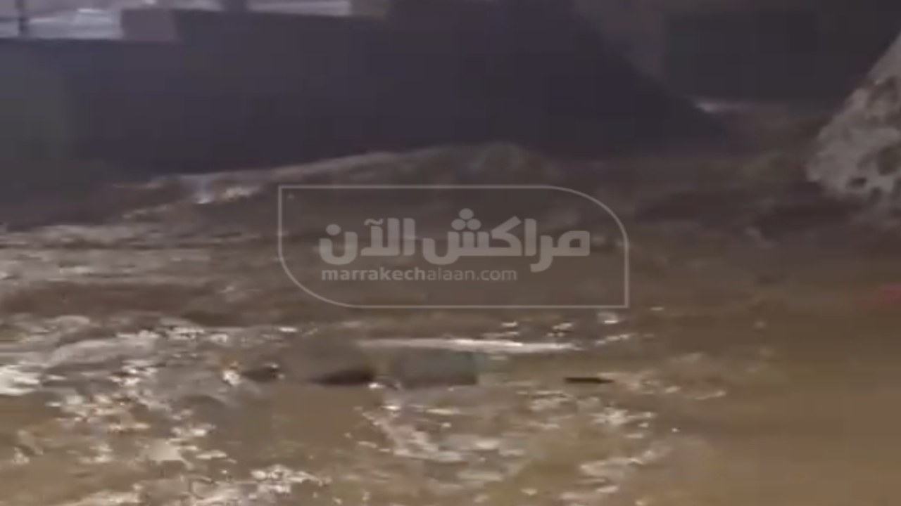 بالفيديو.. سيول جارفة تتجاوز الطاقة الاستيعابية لقناة “وادي الشعبة” بآسفي