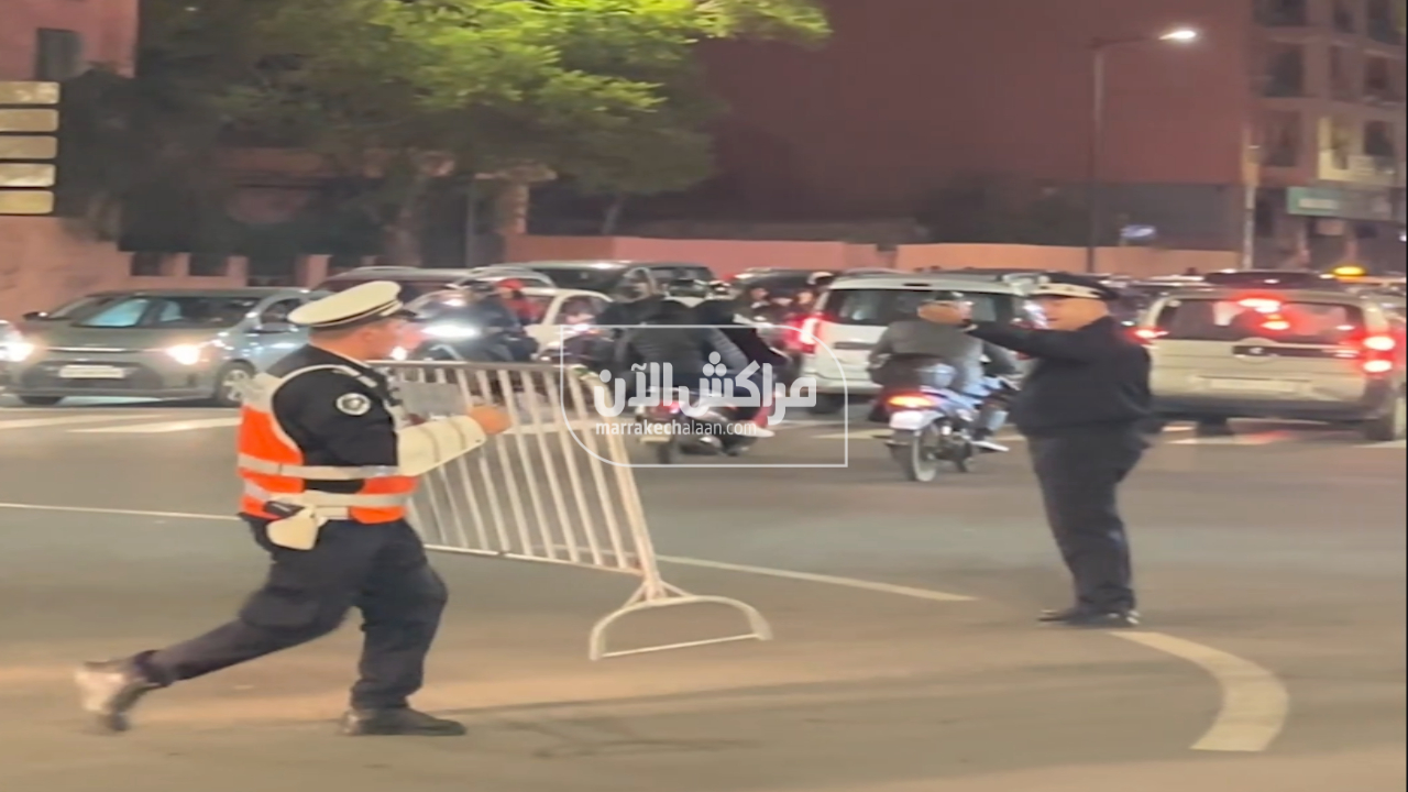 استنفار أمني بمراكش لانجاح احتفالات الجماهير بالأسود.. وشوارع جليز تتحول إلى عرس وطني آمن +فيديو