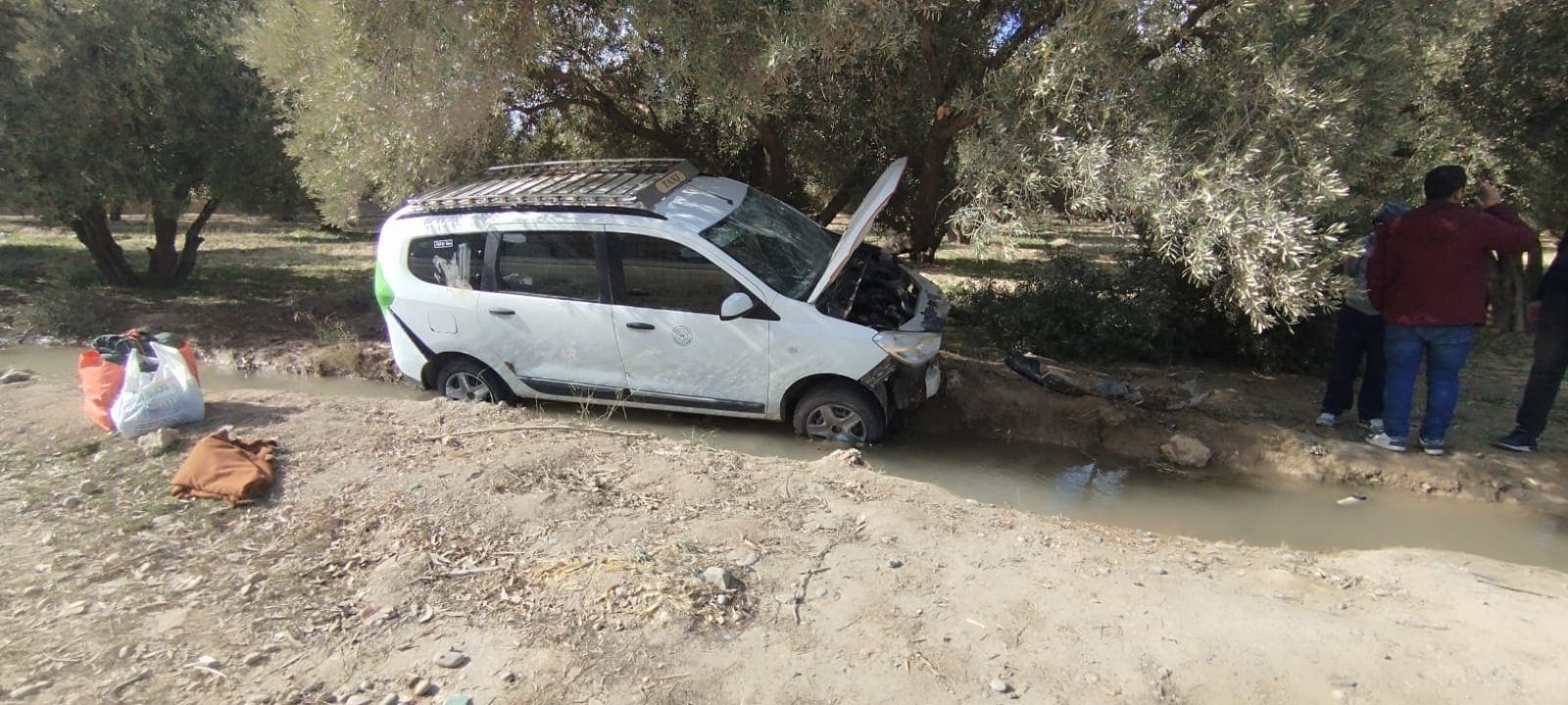 خمسة جرحى في حادث انحراف سيارة أجرة واصطدامها بشجرة بضواحي جرسيف