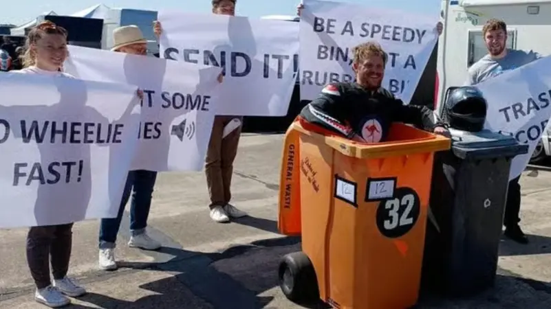 دخل موسوعة “غينيس”.. حوّل حاوية نفايات إلى مركبة بسرعة 88 كلم/الساعة