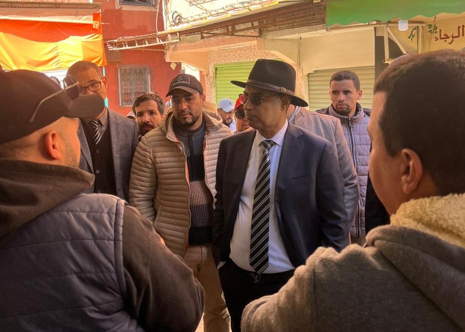 عامل إقليم الحوز يتفقد ورش إعادة هيكلة مركز جماعة مولاي إبراهيم