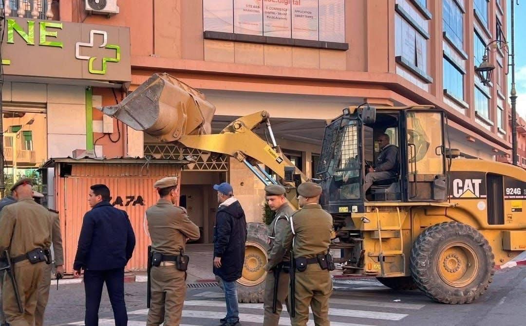 حملة لتحرير الملك العمومي بنفوذ ملحقة جليز مراكش