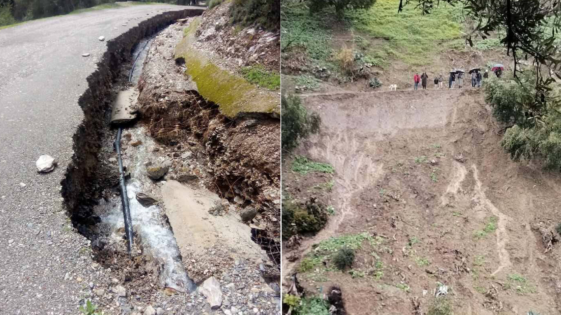 إقليم الحسيمة.. انهيارات صخرية تعزل دوار “تريرين” بجماعة تاغزوت