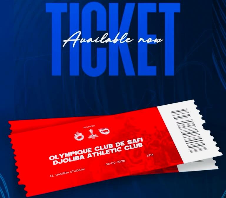 كأس “الكاف”.. انطلاق عملية بيع تذاكر مباراة أولمبيك آسفي ودجوليبا المالي
