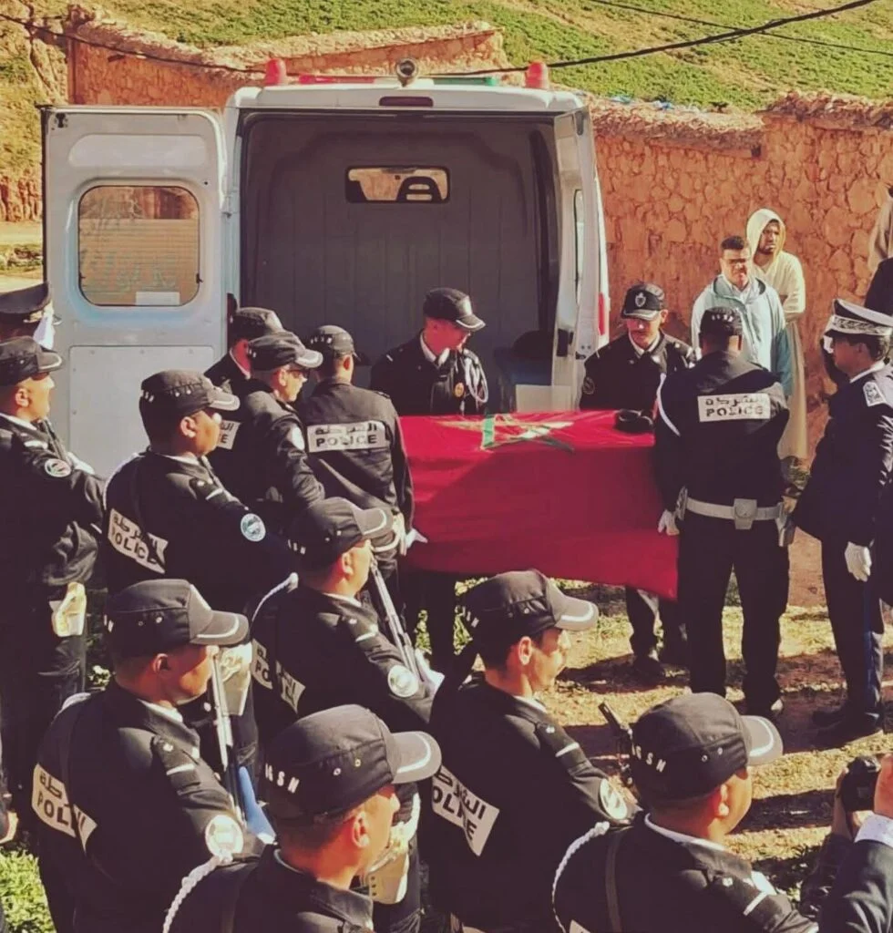 إقليم قلعة السراغنة.. تشييع رسمي لجثمان شرطي قضى في حادثة سير أثناء أداء مهامه