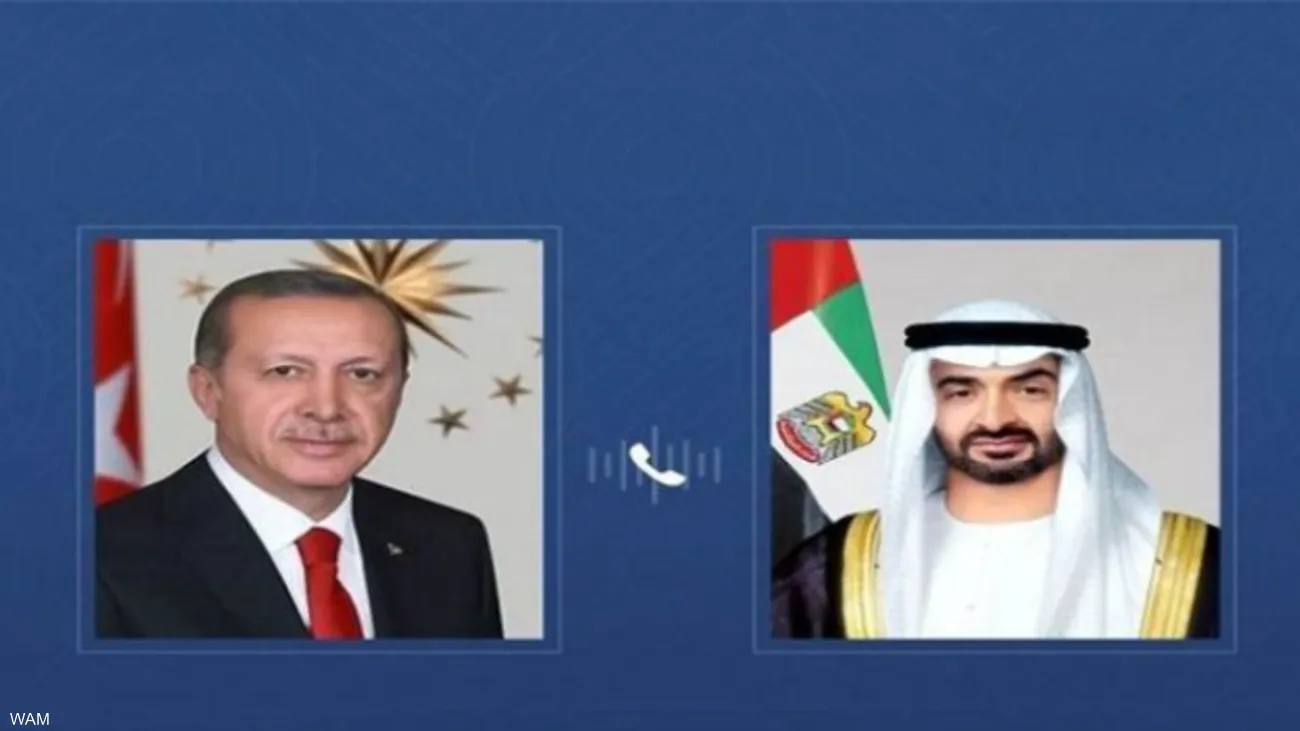 محمد بن زايد وأردوغان يبحثان تطورات المنطقة هاتفيا