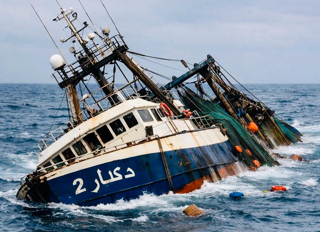 عقب اصطدام عنيف بين سفينة تجارية ومركب صيد.. إنقاذ 8 بحارة و4 مفقودين على الأقل بسواحل الداخلة