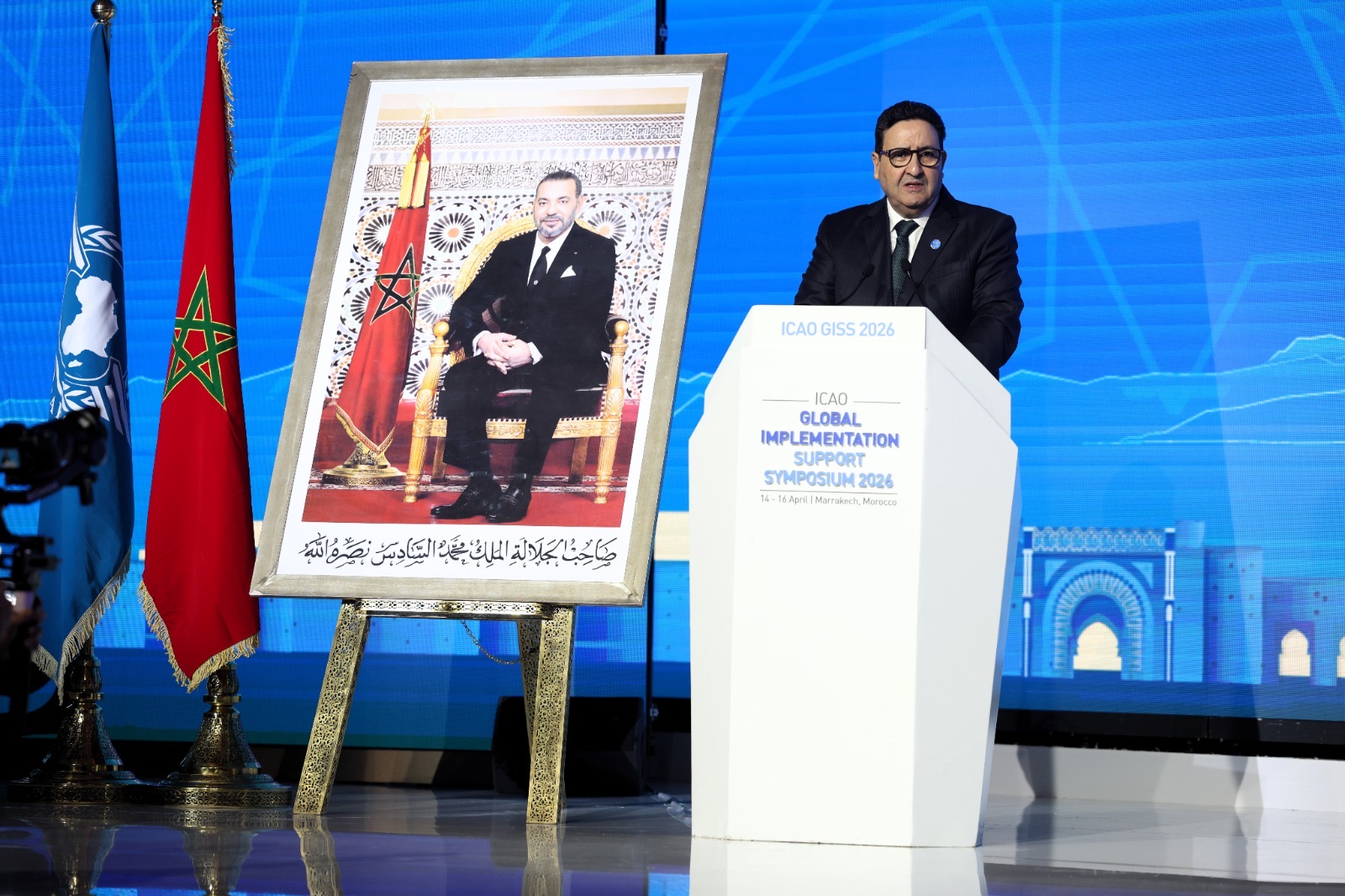 الوزير قيوح يفتتح بمراكش الندوة العالمية لدعم التنفيذ “GISS 2026” ويستعرض طموحات المغرب في قطاع الطيران