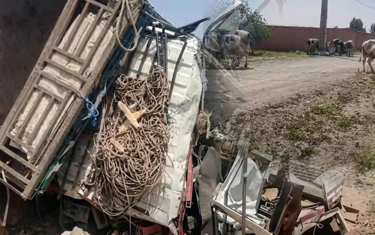 حادث اصطدام بين شاحنتين ضواحي مراكش يُخلف إصابات وخسائر مادية