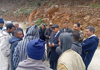 عامل إقليم الحوز يتفقد سير أوراش إعادة الإعمار بجماعة “أنگال”