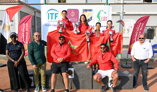 بطولة إفريقيا للناشئات في كرة المضرب (أقل من 14 سنة).. شذى الفلكي ودينا جاويد تفوزان بلقب الثنائي إناث