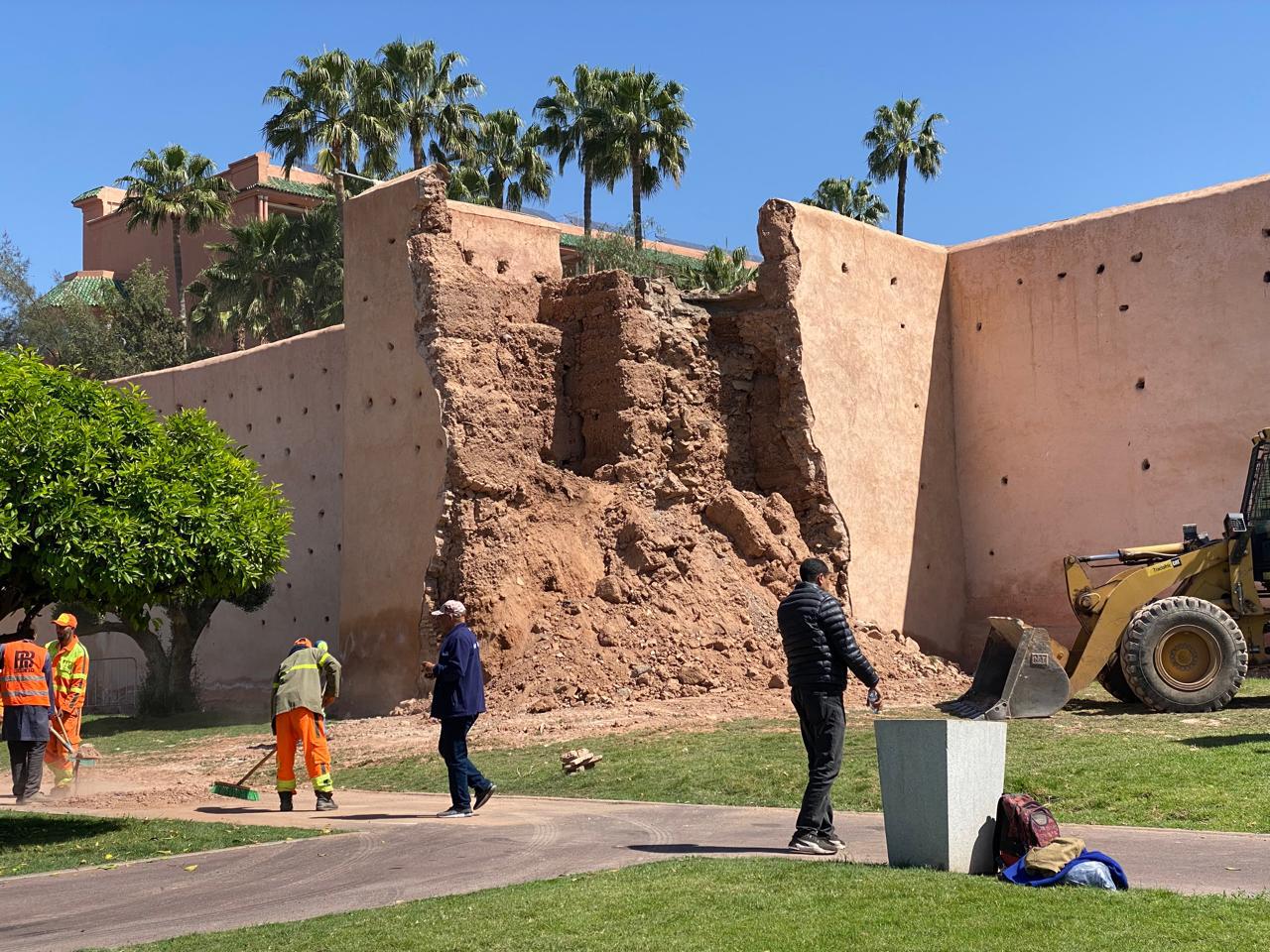 انهيار جزئي في السور التاريخي خلف “المامونية” مراكش يستنفر السلطات المحلية