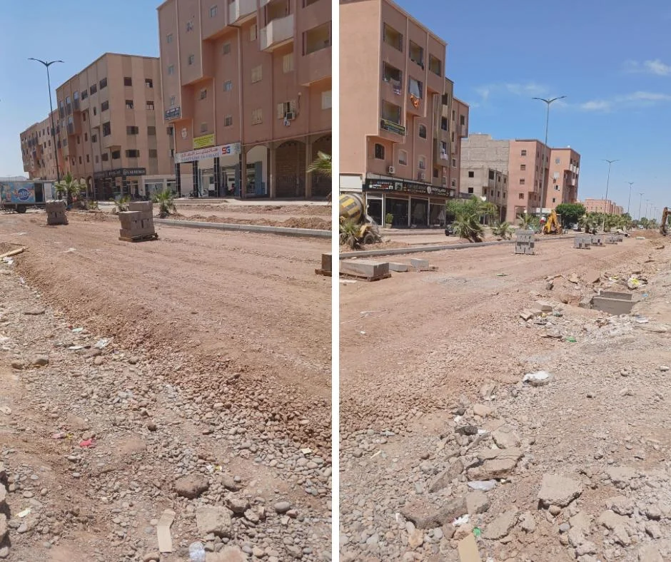 قلعة السراغنة.. تواصل أوراش صيانة الشبكة الطرقية لتسهيل التنقل بمحيط المؤسسات التعليمية