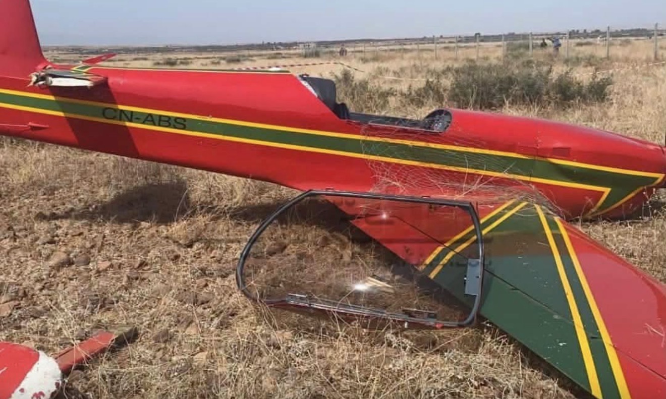 إقليم الحوز.. سقوط طائرة تدريب عسكرية خفيفة بجماعة أغواطيم