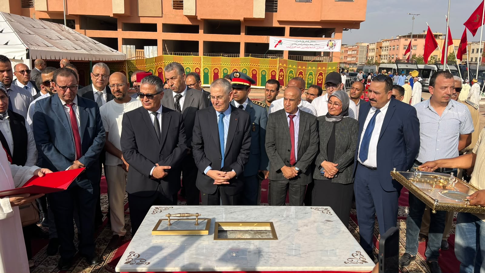 مراكش.. وضع الحجر الأساس لبناء الثانوية التأهيلية “التكافؤ” بمنطقة المحاميد