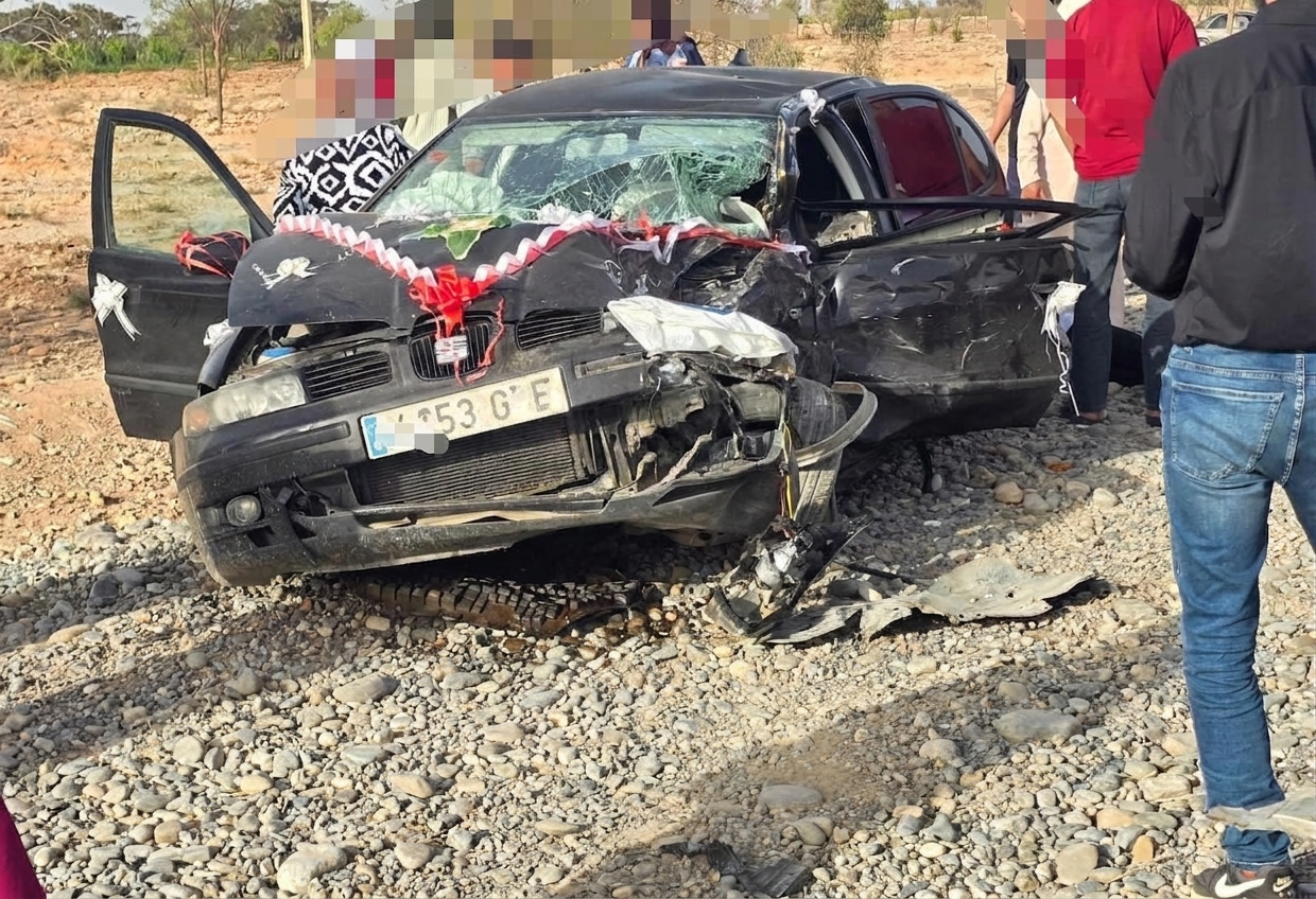 إقليم جرسيف.. إصابة 10 أشخاص في حادثة سير لثلاث سيارات ضمن موكب زفاف