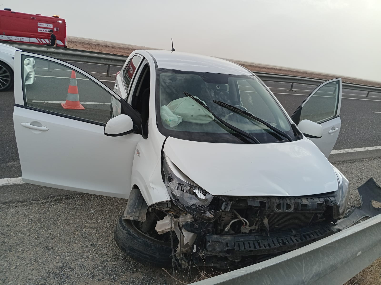 جرسيف.. إصابة ثلاثة أشخاص في حادثة سير على الطريق السيار