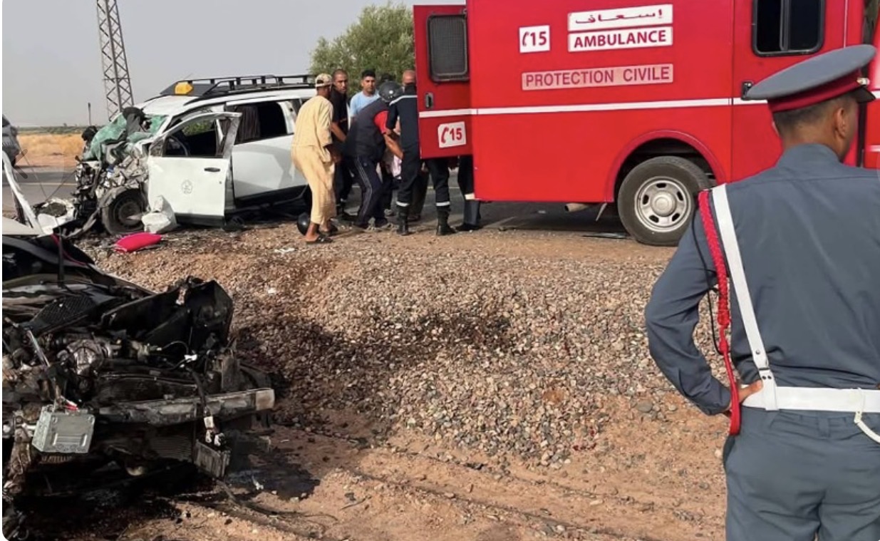 حادث سير مميت بين تساوت وبني عامر بإقليم قلعة السراغنة يخلف وفاة وإصابات بليغة