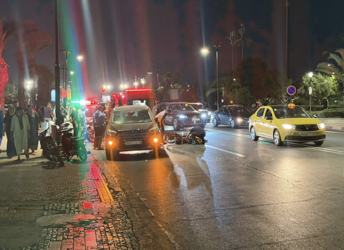 “كسيدة” بحي جليز ترسل سائق دراجة نارية في حالة حرجة للمستعجلات بمراكش