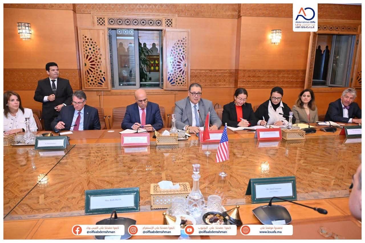 عبد الرحمان وافا امين مجلس المستشارين يستقبل وفداً عن اللجنة اليهودية الأمريكية